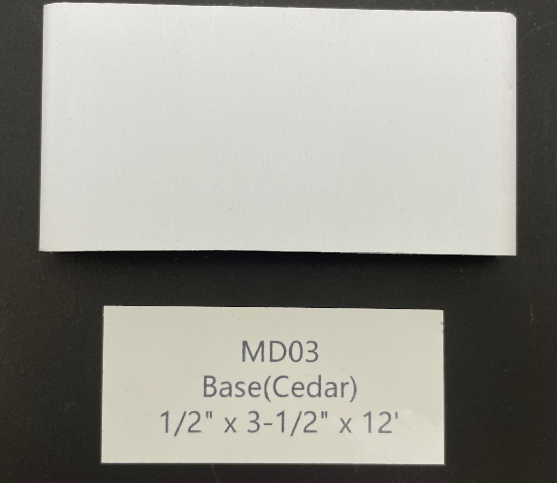 Base – 1/2" X 3-1/2" X 12' (inch) Base – 1/2" X 3-1/2" X 12' (inch) - Image 1