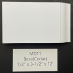 Base – 1/2"x 3-1/2" x 12' (inch)