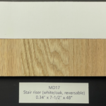 Stair Riser, Plywood (White/Oak, Reversable) – 0.34"x7-1/2"x48" (inch)