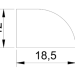 Shoe Molding – 1/2" x 3/4" x 8 (Vertical) (inch)