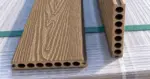 Teak composite decking boards — face and end profile